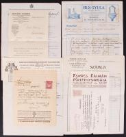 cca 1880-1940 20 db különböző fejléces számla