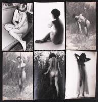 1970-80 21 db erotikus fotó, ismeretlen szerzőtől, levelezőlap méretben