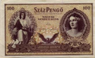 1943. 100P "Szálasi-kiadás" sor -és sorozatszám nélkül T:II-