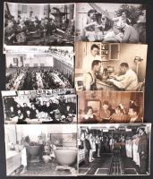 1950-60 Tiszavölgyi József 11 db életképe, vintage fotók, a képek többsége feliratozott, kfl méretben