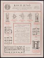 1914 Koch Jenő kályhagyár reklámos levelezőlap nyomtatvány, elküldve