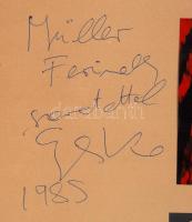 1985 Gink Károly (1922-2002) fotóművész dedikációjával és egy vintage fotóval ellátott kiállítási ka...