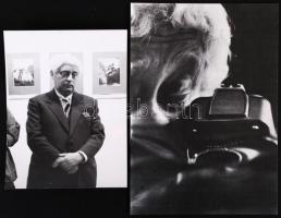 1985 Gink Károly (1922-2002) fotóművész dedikációjával és egy vintage fotóval ellátott kiállítási ka...