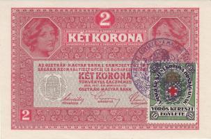 1917. 2K "A Magyar Szent Korona Országainak Vörös Kereszt Egylete" bélyegzéssel és körbély...