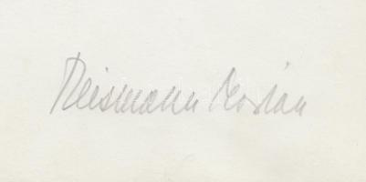 Cca 1950 Reismann Mariann (1911-1991): Dunakanyarban. Vintage fotó, aláírva, 24x18 cm