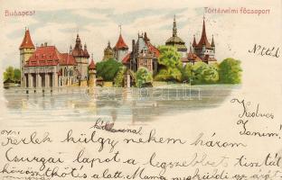 1899 Budapest Történelmi főcsoport, színes litho hoszzúcímzéses