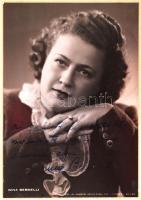 Cca 1950 Gina Bernelli olasz operaénekes dedikált fényképe, kartonra ragasztva, 24x18 cm és 32x24 cm...