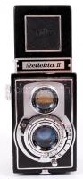 cca 1950 Welta Reflekta II kétobjektíves tükörreflexes fényképezőgép ROW Pololyt f75/3,5 objektívvel...