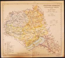 3 db Békés, Csongrád, Veszprém vármegye térképe