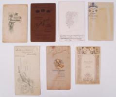 cca 1880-1900: 11 db kfl méretű keményhátú fotográfia az erdélyi fotótörténet leleteiből, kfl műterm...