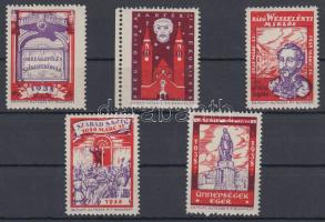 1938 Történelmi események, évfordulók 5 db levélzáró