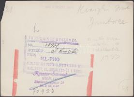 1933 Kinszki Imre (1901-1945): Jamboree. Vintage alkotás, sarka hiányzik, pecséttel, aláírással jelö...