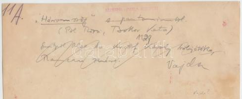 1929 Vajda Fotó Háromszög címmel, Pál Róza és Bokor Kata jelenetről a Szentpál Olga mozdulatművészet...