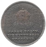 Habsburg Birodalom / Pozsony 1830. szeptember 28. Koronázási zseton Ag "I.Ferenc - V.Ferdinánd&...