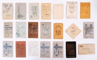 1870-1930 21 db régi, keményhátú fénykép, különféle műtermekből, vizitkártya méretben / 21 vintage p...