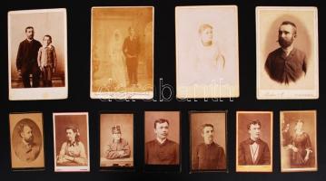 1880-1910 62db keményhátú fotó túlnyomórészt felvidéki műtermekből, egy felvidéki család fotóalbumáb...