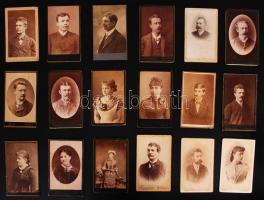 1880-1910 62db keményhátú fotó túlnyomórészt felvidéki műtermekből, egy felvidéki család fotóalbumáb...