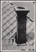 cca 1935 Kinszki Imre (1901-1945): Kémény, pecséttel jelzett, vintage fotóművészeti alkotás, 17x12 cm