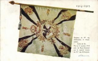 2 db régi, első világháborús francia katonai zászló / 2 WWI French military flags