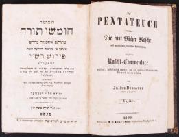 1895-1930 5 db héber nyelvű könyv, visletes állapotban