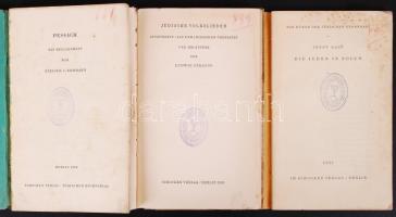 1935-1938 3 db német nyelvű judaika könyv, foltosak