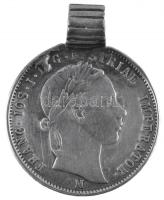 Osztrák Államok / Lombardia-Velence 1853M 100L "Ferenc József" függeszőkarikával T:3 Austrian States / Lombardia-Venetia 1853M 100 Lire "Franz Joseph" with suspension ring C:F