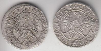 Német Államok / Szilézia / Breslau 1681. 1Kr Ag "Hessen-i Frigyes" (2x) T:2,2-/3
German St...