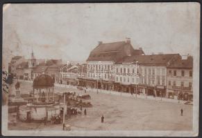 cca 1880 Marosvásárhely keményhátú fotó. Nyomda, faipari műhely, boltok / Targu mures photo 16x11 cm