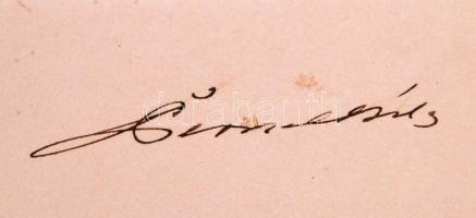 1877 Perczel Béla igazságügyminiszter aláírása hivatalos okiraton