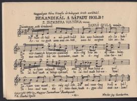 Cca 1940 Dankó Gyula: Dalrózsák a magyar lányok nótafájáról. Foltos