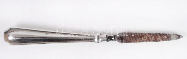 Ezüst (Ag.) körömreszelő, jelzett (Birmingham), h:12 cm, nettó:15 g /Silver nail file