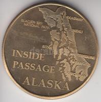 Amerikai Egyesül Államok / Alaszka DN "Alaszka pecsétje" fém emlékérem (39mm) T:PP Alaska ND "The Seal of the State of Alaska" metal commemorative coin (39mm) C:PP