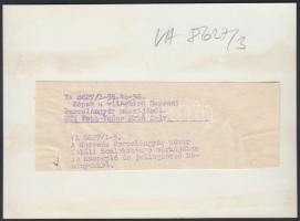 cca 1960 Vadas Ernő (1899-1962): A Herendi Porcelángyár udvar felőli homlokzata. Sajtófotó, hátoldal...