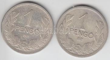 1927. 1P Ag (2x) T:2-,3