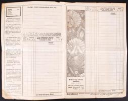 1918 Kitöltetlen fejléces árjegyzéke, Mauthner Ödön magkereskedő