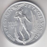 1948. június 11. "Magyar Állami Pénzverő - Budapesti Nemzetközi Vásár" Al emlékérem (32mm) T:2