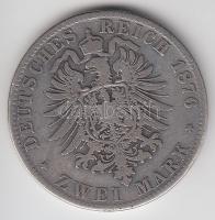 Német Államok / Bajorország 1876D 2M Ag "II. Lajos" T:3
German States / Bavaria 1876D 2 Ma...