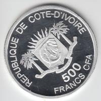 Elefántcsontpart 2010. 500Fr Ag "Elefánt" T:PP
Ivory Coast 2010. 500 Francs Ag "Eleph...