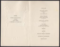 1914 Baja, esküvői menükártya, fotóval