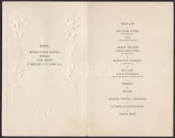 1914 Baja, esküvői menükártya, fotóval