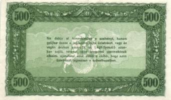 ~1920. 50K + 100K + 500K "Vásárlási visszatérítés" T:I-