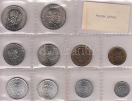 Lengyelország 1975. 10Gr-20Zl 10klf darab, forgalmi pénzek fóliatokban T:1
Poland 1975. 10 Grosz - 2...