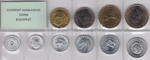 1987. 2f-20Ft 10db klf érmés forgalmi sor fóliatokban T:1