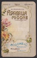 1907 Florealia Migone, színes litográfiákkal, 11×7 cm