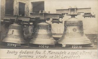 Nagylévárd, Velke Levare; church bells from the Manusek bell manufacture in Brno