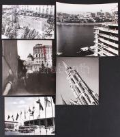 cca 1950-1980 13db kfl méretű, budapesti városkép 9x12-18x24cm
