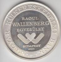 Lebó Ferenc (1960-) 1990. "Magyar Külkereskedelmi Bank / Raoul Wallenberg Egyesület" Ag em...