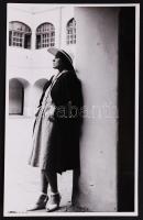 cca 1940 13db régi fénykép Bajor Gizi színésznőről (hat fotón társaságban, hét fotón egyedül), 9x12-...