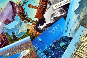 Kb 800 db modern külföldi városképes lap az 50-es évektől, érdekes anyag jobbakkal