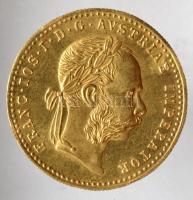 Ausztria 1915. 1D Au "Ferenc József" (3.48g/0.986) utánveret T:2 foglaltból kivéve, ph. Austria 1915. 1 Ducat Au "Franz Joseph I" (3.48g/0.986) restrike C:XF remove from frame, edge error